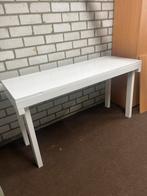Witte houten tafel - 140x50x76 cm, Antiek en Kunst, Ophalen