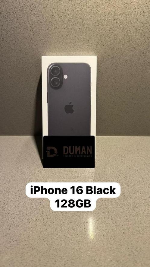 iPhone 16 Black 128GB Nieuw & Geseald met Bon en Garantie!, Telecommunicatie, Mobiele telefoons | Apple iPhone, Nieuw, 128 GB