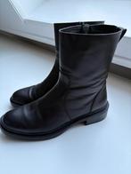 Zwart leren enkellaarsjes maat 39, Zwart, Lage of Enkellaarzen, Ophalen of Verzenden, Zo goed als nieuw