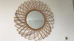 Ronde spiegen met rotan onlijsting, Huis en Inrichting, Minder dan 50 cm, Rond, Ophalen of Verzenden, Zo goed als nieuw