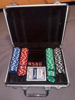 Koffer blackjack fiches dobbelstenen en kaartspel, Ophalen of Verzenden, Gebruikt