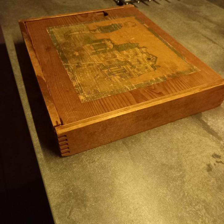 Oude Blokken Doos - Antiek Speelgoed Verzamelaarsobject, Antiek en Kunst, Antiek | Speelgoed, Ophalen of Verzenden