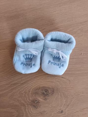 Nieuwe blauwe baby slofjes prinsje sloffen blauw nieuw beschikbaar voor biedingen