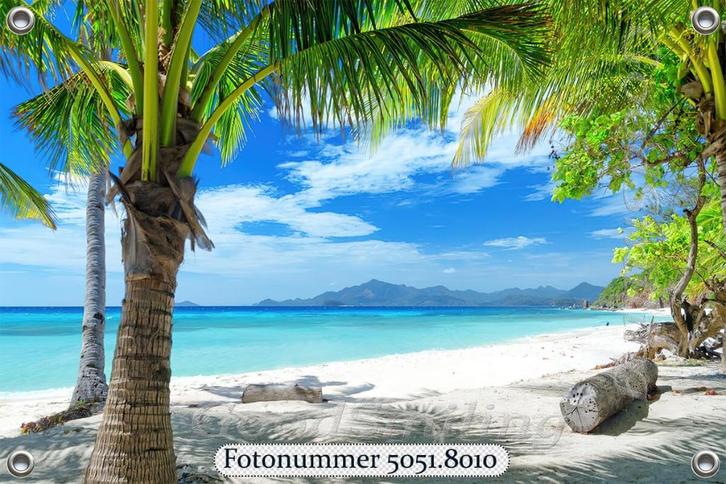 Tuinposter-Schuttingposter XL Tropisch Strand  150x100 cm, Tuin en Terras, Tuinwanddecoratie, Nieuw, Verzenden