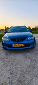 Mazda 6 1.8 Sportbreak 2007 Blauw, Auto's, Zwart, 4 cilinders, Stationwagon, Handgeschakeld