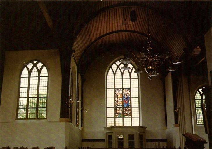 Streefkerk, Interieur v/d N.H. Kerk - ongelopen, Verzamelen, Ansichtkaarten | Nederland, Ongelopen, Noord-Brabant, Voor 1920, Ophalen of Verzenden