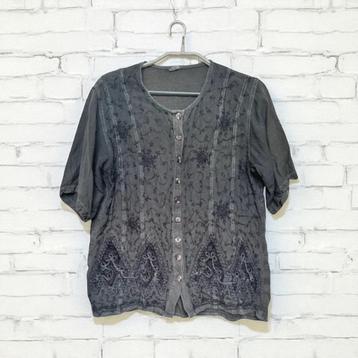 Merkloos Top Universele Maat Antraciet India Boho Hippie beschikbaar voor biedingen