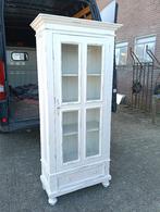Oude brocante smalle kast/buffetkast/vitrinekast., Huis en Inrichting, Ophalen of Verzenden, Gebruikt, 25 tot 50 cm, 150 tot 200 cm