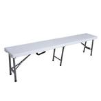 19 Kunststof witte klapbanken te koop, Ophalen, Gebruikt, Kunststof