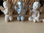 3 Engelenbeeldjes - Kerstdecoratie hoogte 16 cm, Ophalen of Verzenden, Gebruikt