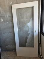 binnendeur met glas, Doe-het-zelf en Verbouw, Deuren en Horren, Ophalen, Gebruikt, 80 tot 100 cm, Binnendeur