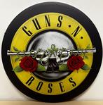 Guns 'N Roses logo rond reclamebord van metaal wandbord deco, Info@deconoord.nl, Verzenden, Deco Noord, Nieuw