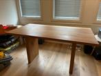 Massief eikenhouten eettafel 150x80cm, Ophalen, Eikenhout, 50 tot 100 cm, Zo goed als nieuw