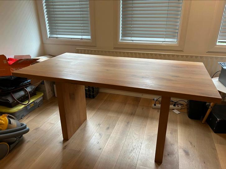 Massief eikenhouten eettafel 150x80cm, Huis en Inrichting, Tafels | Eettafels, Zo goed als nieuw, 50 tot 100 cm, 150 tot 200 cm