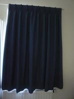 gordijn H. 155 x 100 cm. geplooid, 100 tot 150 cm, Blauw, Ophalen of Verzenden, 150 tot 200 cm