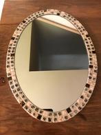 Ovale vintage mozaiek spiegel, Huis en Inrichting, Woonaccessoires | Spiegels, Minder dan 50 cm, Ophalen of Verzenden, Zo goed als nieuw