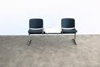 vintage bankje | wachtkamerbank met tafel | jaren 70, ., Tweepersoons, Ophalen of Verzenden, .