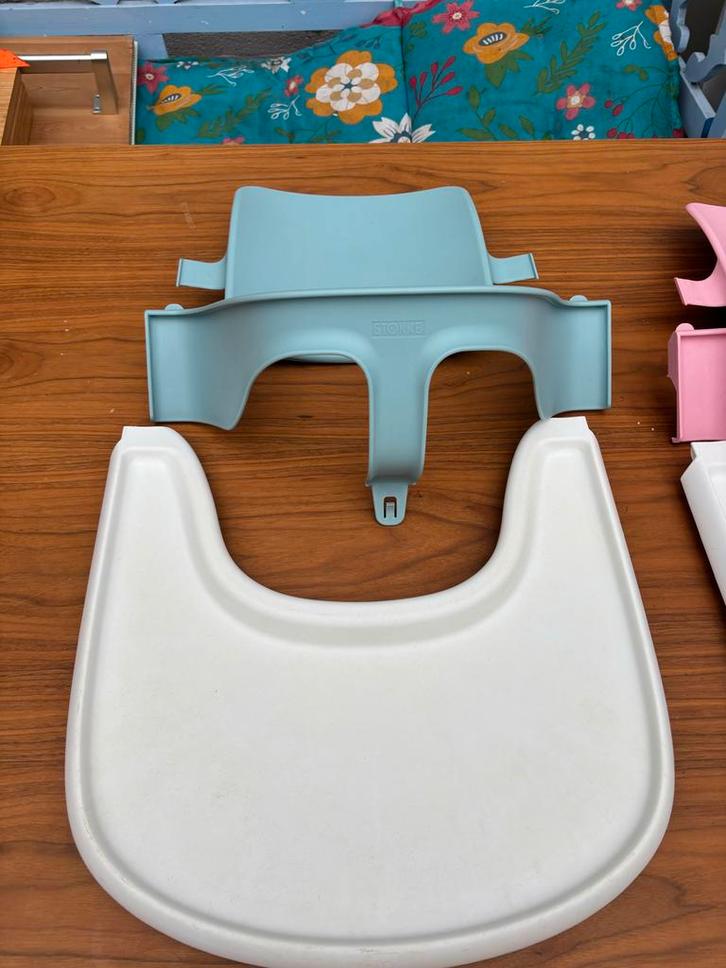 Stokke Babyset Blauw, Kinderen en Baby's, Kinderstoelen, Gebruikt, Meegroeistoel, Gordel(s), Ophalen of Verzenden