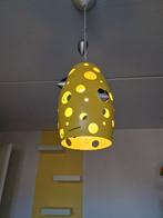 Leuke en orginele gele gatenkaas met muizen lamp, Ophalen, Gebruikt, Metaal, Minder dan 50 cm
