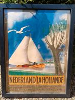 Poster Ned. Spoorwegen in lijst., Reclame, Gebruikt, Ophalen of Verzenden, A1 t/m A3