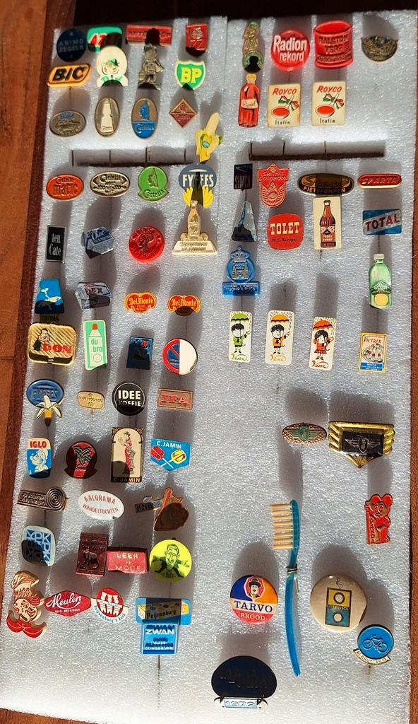 Verzameling vintage speldjes en pins, Verzamelen, Speldjes, Pins en Buttons, Gebruikt, Speldje of Pin, Merk, Ophalen