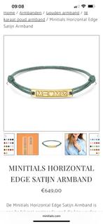 Minitials horizontal edge armband 18k geel goud, Sieraden, Tassen en Uiterlijk, Armbanden, Ophalen of Verzenden, Zo goed als nieuw