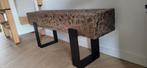 Spoorbielzen bankje side table natuurproduct, Ophalen, 100 tot 150 cm, Nieuw, 25 tot 50 cm