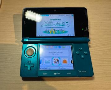 Nintendo 3DS – Aqua Blauw Zeer netjes - compleet beschikbaar voor biedingen