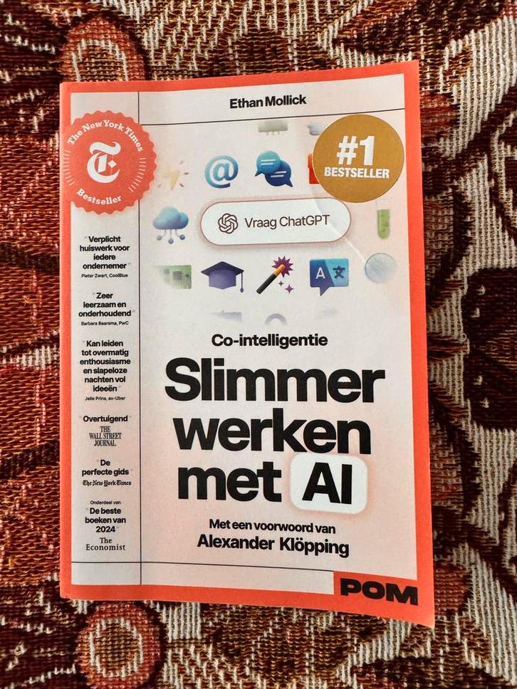 Slimmer werken met AI - Ethan Mollick, Boeken, Economie, Management en Marketing, Zo goed als nieuw, Economie en Marketing, Ophalen of Verzenden