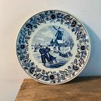 Boch Delfts Blauw Wandbord Winterlandschap 22 cm, Ophalen of Verzenden