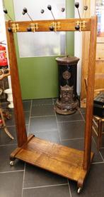 Vintage eikenhouten verrijdbare kapstok ca 1950., Huis en Inrichting, Woonaccessoires | Kapstokken, Ophalen, Zo goed als nieuw