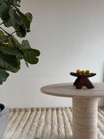 Natural travertin eettafel - Ø90 cm, Ophalen of Verzenden