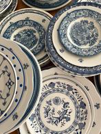 Uitgebreid 8 persoons servies - mix match blauw wit, Ophalen, Overige stijlen, Bord(en)
