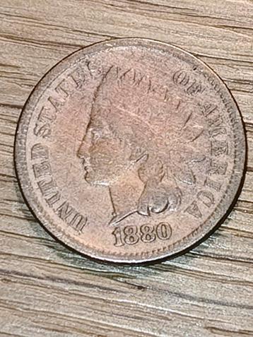 USA 1 Cent Indian Head 1880 - Prachtstaat! beschikbaar voor biedingen