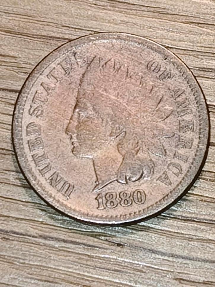 USA 1 Cent Indian Head 1880 - Prachtstaat!, Postzegels en Munten, Munten | Nederland, Losse munt, 1 cent, Ophalen of Verzenden