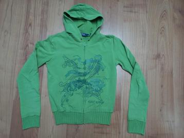 GARCIA groen vest met muts / capuchon + opdruk maat M / 38 beschikbaar voor biedingen