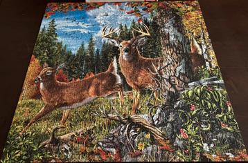 Puzzel Schmidt 1000 'op de open plek' met herten beschikbaar voor biedingen