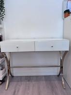 Kaptafel Aurelia Console - Hoogglans Goud, Ophalen, 100 tot 150 cm, Glas, Zo goed als nieuw