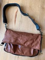 Tas, schoudertas, bruine leer; Bag, brown leather, Ophalen, Zo goed als nieuw, Bruin, Leer