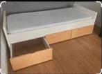 Ikea bed 90x200 met lattenbodem verstelbaar, Ophalen, 90 cm, Eenpersoons, Wit