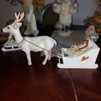 Zeer fraai rendier met arreslee., Antiek en Kunst, Curiosa en Brocante, Ophalen of Verzenden