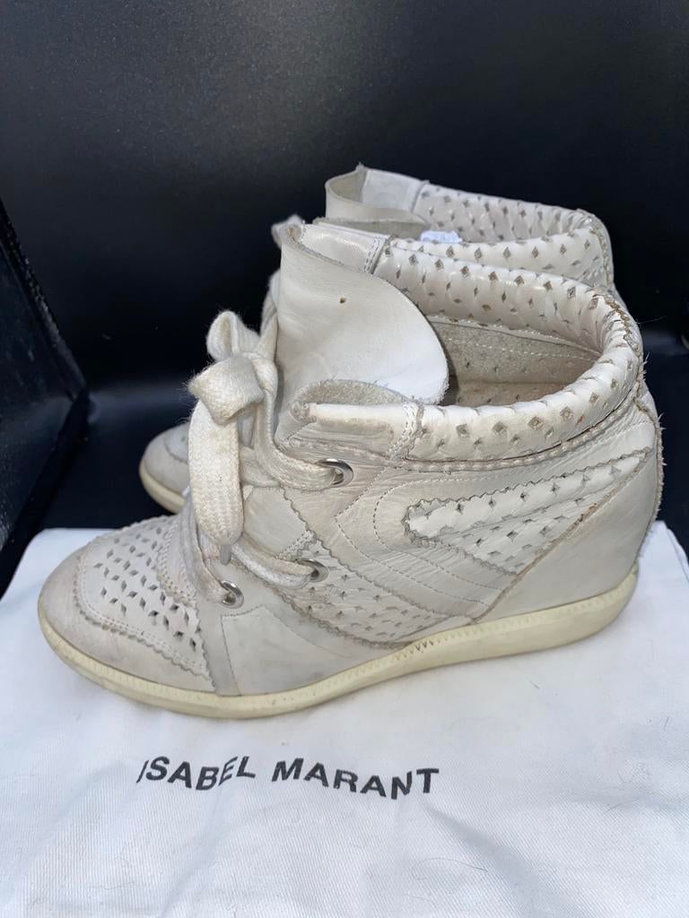 Isabel Marant Bobby sneakers - Klassieker! Maat 37, Kleding | Dames, Schoenen, Isabel Marant, Wit, Ophalen of Verzenden, Sneakers of Gympen