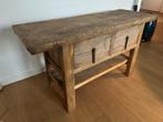 Chinese sidetable met 2 lades, Ophalen, Gebruikt, 100 tot 150 cm, Eikenhout