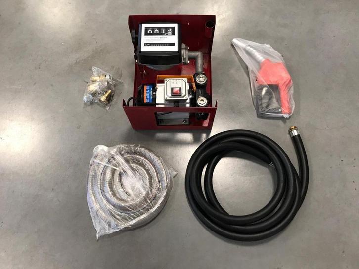 Pompset 230 Volt pompset brandstof pomp compleet met slang,, Zakelijke goederen, Machines en Bouw | Onderdelen, Ophalen of Verzenden
