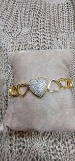 Seraden Hartjes Armband - Stainless Steel, Sieraden, Tassen en Uiterlijk, Armbanden, Staal, Nieuw, Ophalen of Verzenden, Goud