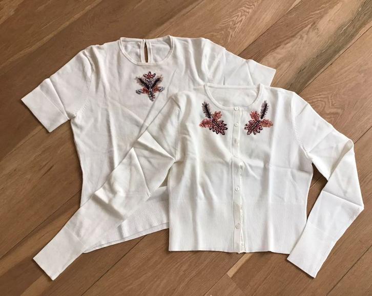 Prachte set Claudia Sträter m 42 NIEUW, Kleding | Dames, Truien en Vesten, Nieuw, Maat 42/44 (L), Wit, Ophalen of Verzenden