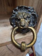 Antieke deurklopper leeuwenkop, Ophalen of Verzenden, Koper