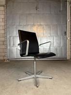 2x Fritz Hansen Oxford bureaustoel leer, Ophalen, Gebruikt, Zwart, Bureaustoel