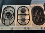 Gaggenau gaskookplaat elektro-grill, Witgoed en Apparatuur, Kookplaten, Ophalen, Gebruikt, 4 kookzones, Inbouw