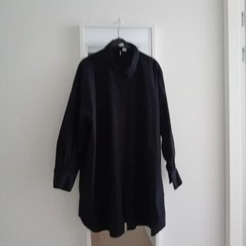 Zwarte lange oversized blouse DIVIDED H&M maat XL beschikbaar voor biedingen